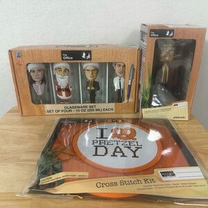 Lot Of  The Office Memorabilia Cross Stitch Kit Christmas Cups Bobblehead New
